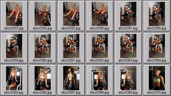 womens workout photos - tricep, bicep curls