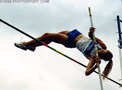 High school polevaulter clears state record!! Please wait for image to load.