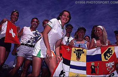Hingis surrounded by fanatics. You've got to see this! Please wait for image to load.
