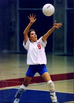 Brooke Tirapelle serves. Please wait for image to load.