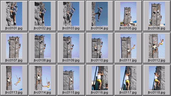 women's artificial wall climbing