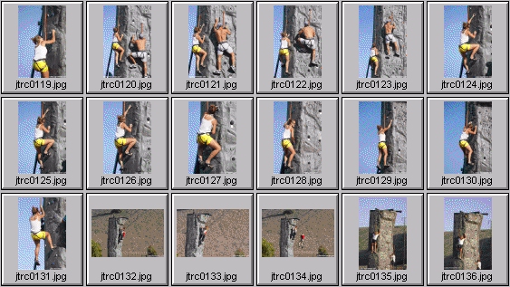 women's artificial wall climbing