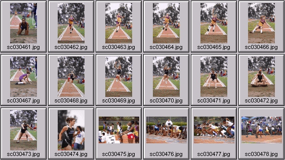 girls long jump & 100 start